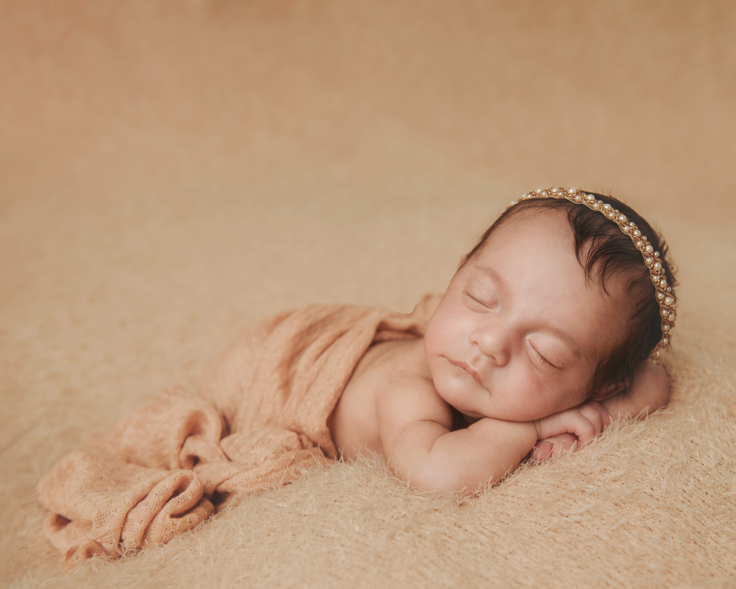 Newborn baby girl portrait session